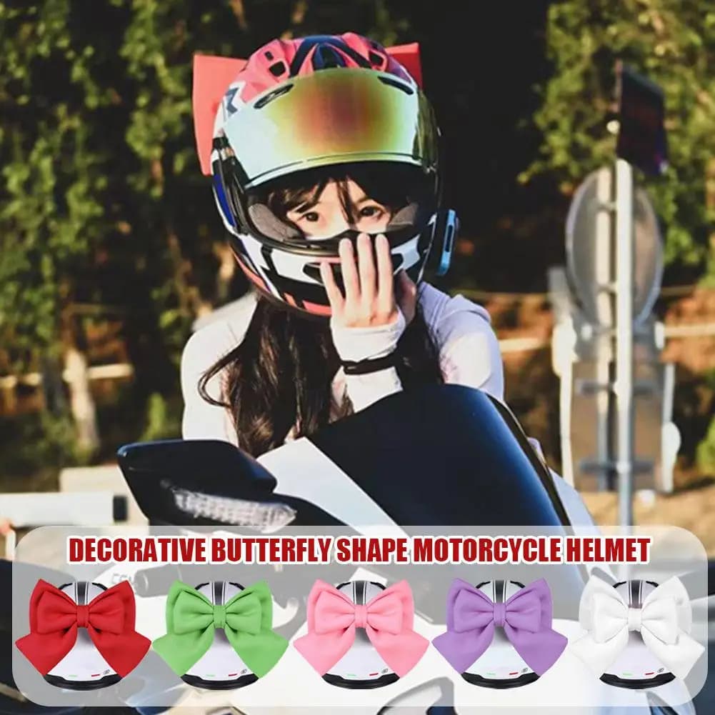 Bike helmet Decoration with bow Electric bike helmet Accessories for car body decoration Bowknot Type of suction cup for girl Wom T8K0