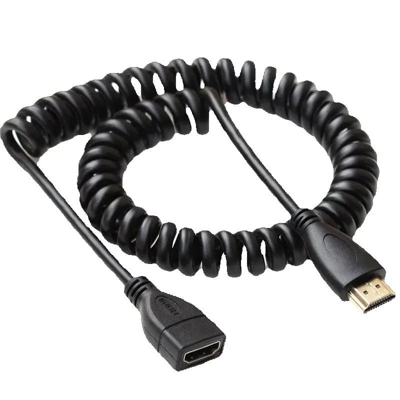 Cavo di prolunga compatibile HDMI 4K 60Hz HD 1.4 Estensore cavo a molla HD maschio-femmina per proiettore HDTV Nintendo Switch PS4/3