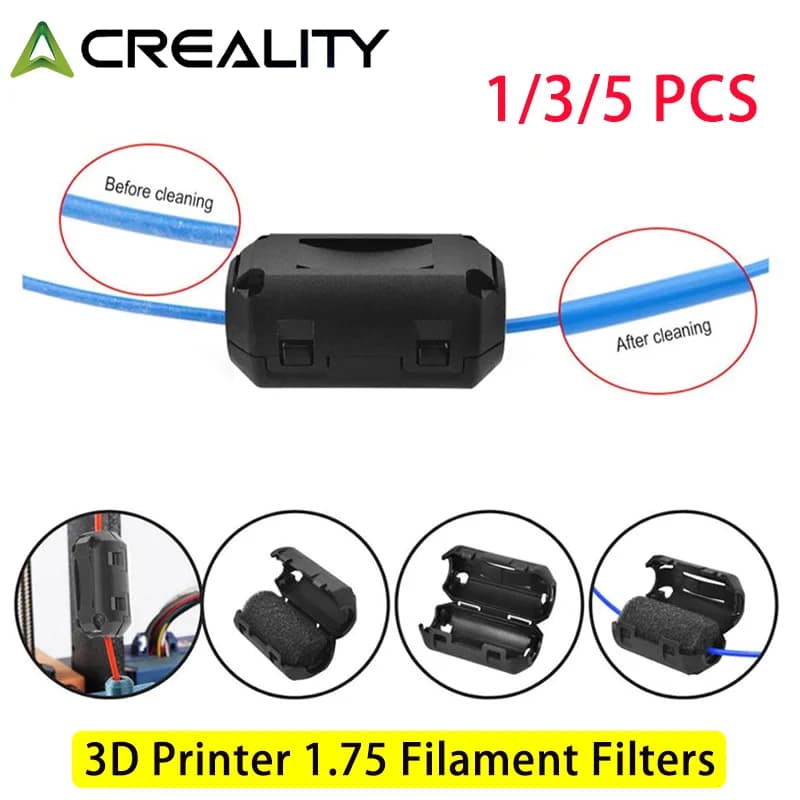 1/3/5PCS 3D Printer 1.75 Filament Filters Polish Remover Foam Cleaner Blocks For Crealty PLA ABS PETG Filament