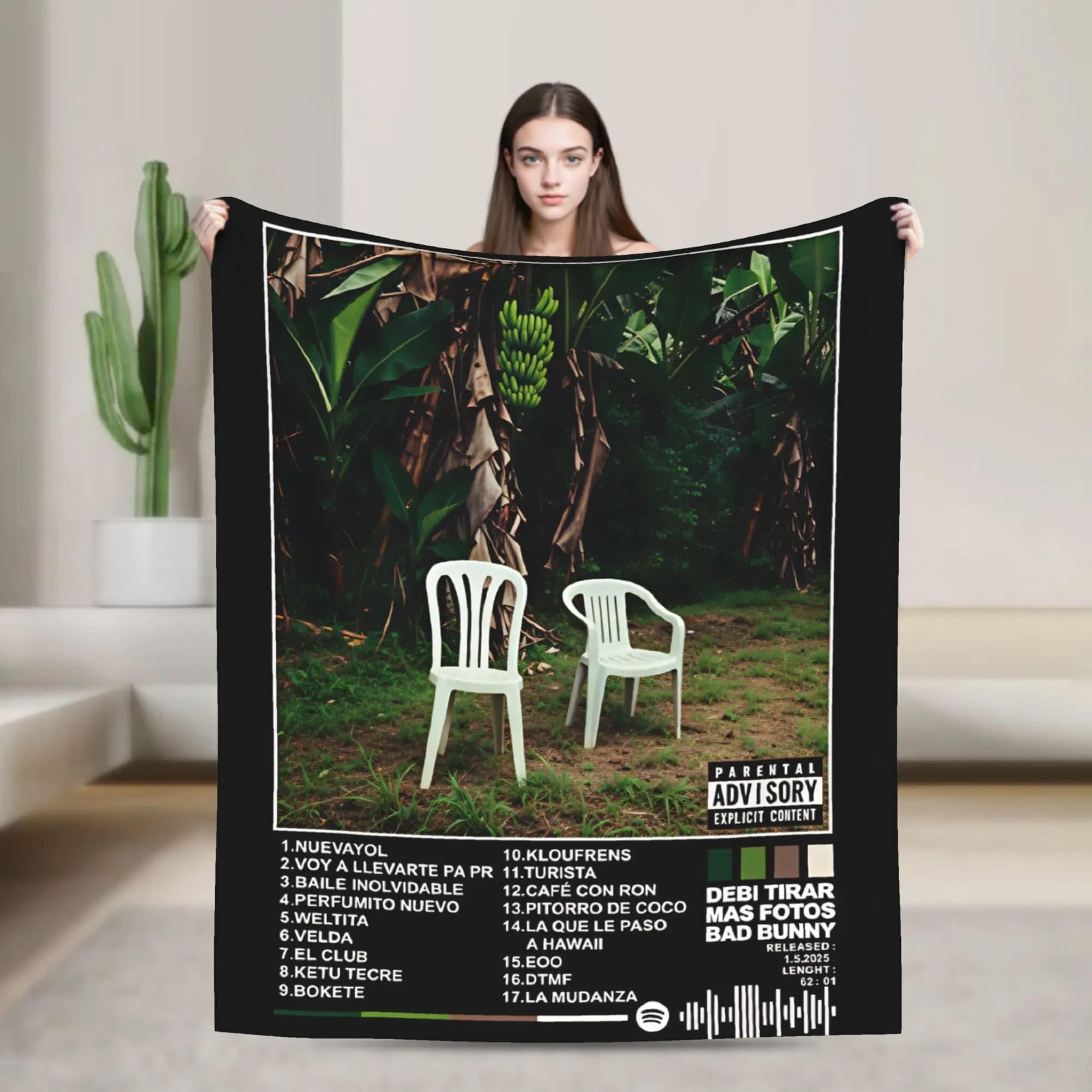 DTMF Mas Fotos Puerto Rico Frog Bad Bunny Album Soft Warm Blanket Plush Throw Blanket Bed Flannel Bedspread Sofa Bed Cover