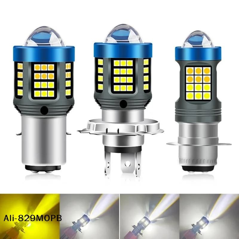 【P】1/2 pezzi 120 W H4 luce LED per moto 360 ° Mini luce di guida super luminosa H4 H6 T19 P15D Faro