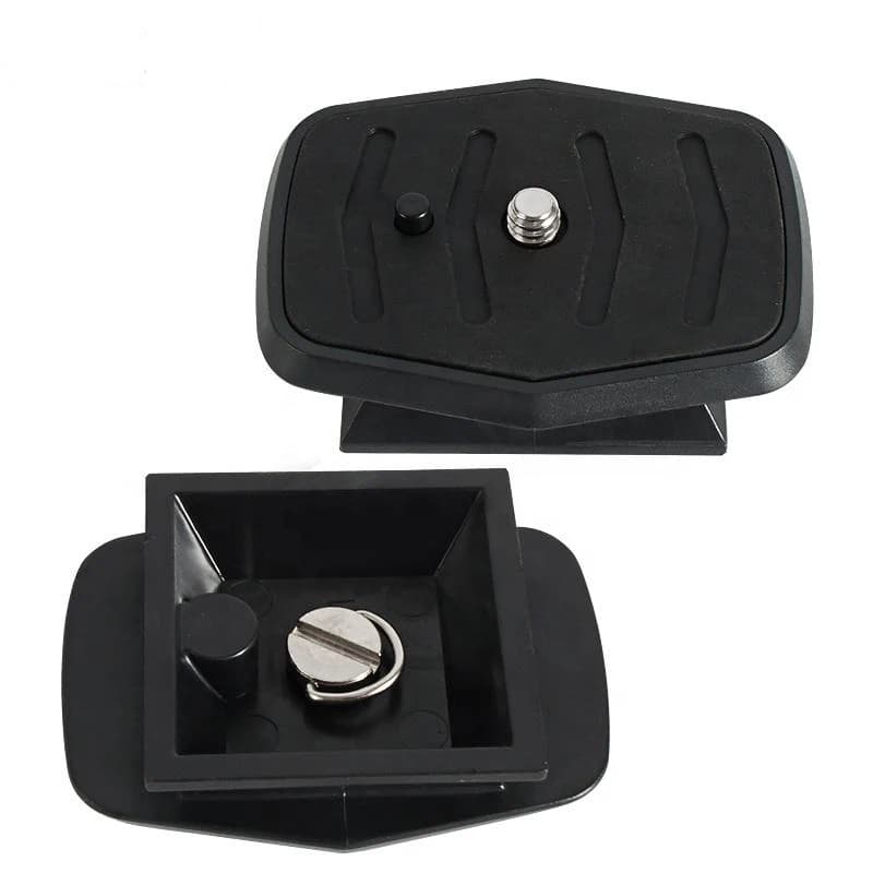 Piastra a sgancio rapido Piastra per fotocamera in plastica Adattatore per piastra testa treppiede con vite 1/4 per treppiede per fotocamera Yunteng Velbon 690 590 600