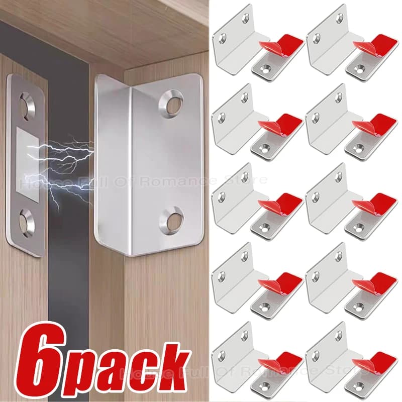 Nessun chiodo è necessario adesivo per cassetti, magnete per armadietti, fermacorda, porta ultra sottile di tipo L, magneti forti, serratura invisibile, armadio più vicino