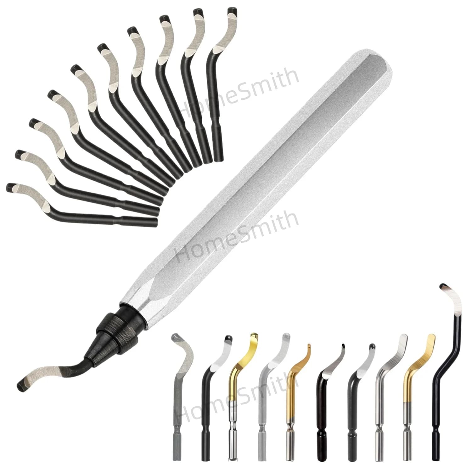Kit di utensili per sbavatura RB1000 con 20 lame BS1010 BS1012 BS1018 BS3010 BK3010 BS2010 BS2012 BK3103 BK1010 BS6001 per metallo plastica