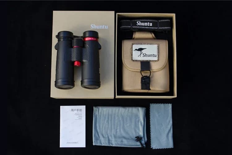 Binocolo Shuntu Potente 8x42 10x42 con Lenti ED, Impermeabile IPX7, Prisma Bak4, Telescopio a Lunga Portata per Viaggi, Campeggio e Caccia