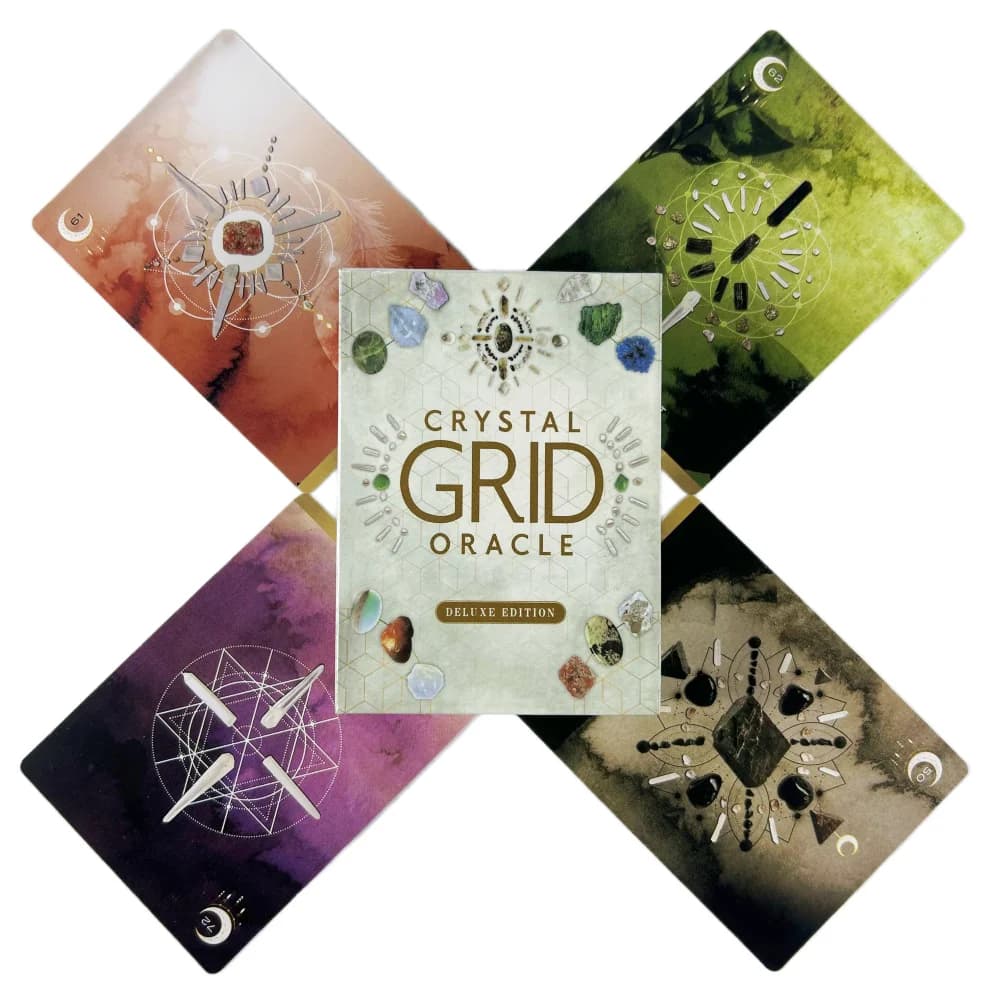 Crystal Grid Carte Oracle Un mazzo da 72 Tarocchi Visioni inglesi Edizione divinazione Borad Giocando a giochi