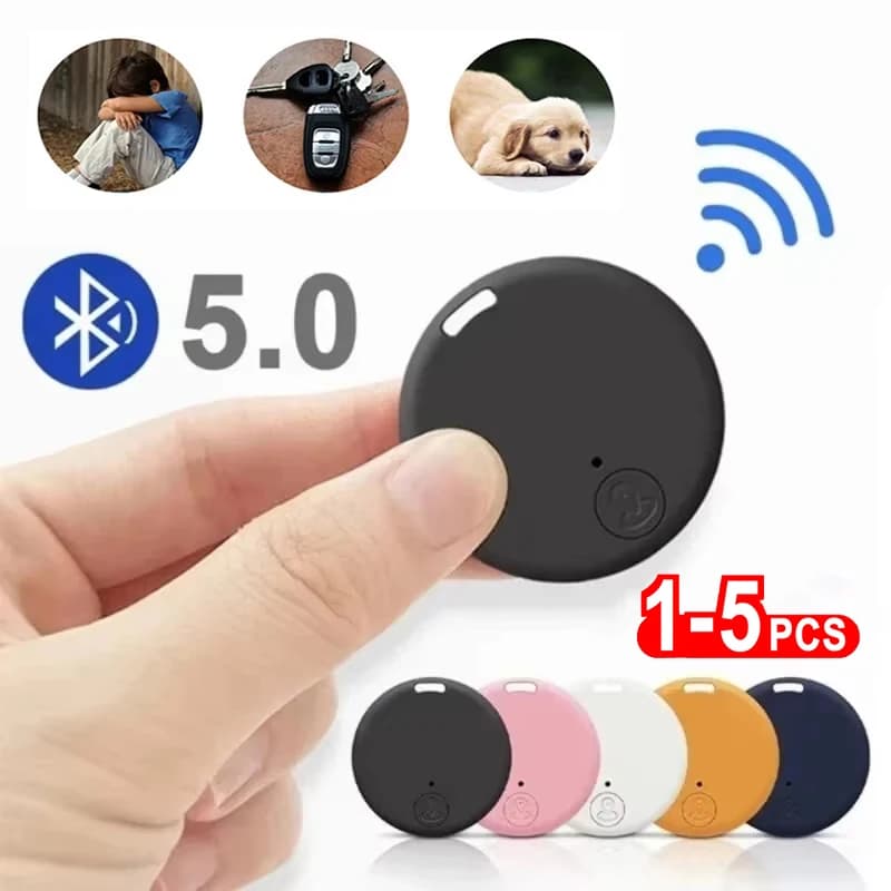 5pcs For IOS Android Smart Finder Locator Accessory Mini GPS Tracker Bluetooth 5.0 Anti-Lost Device Tracking Pets Kid Bag Wallet