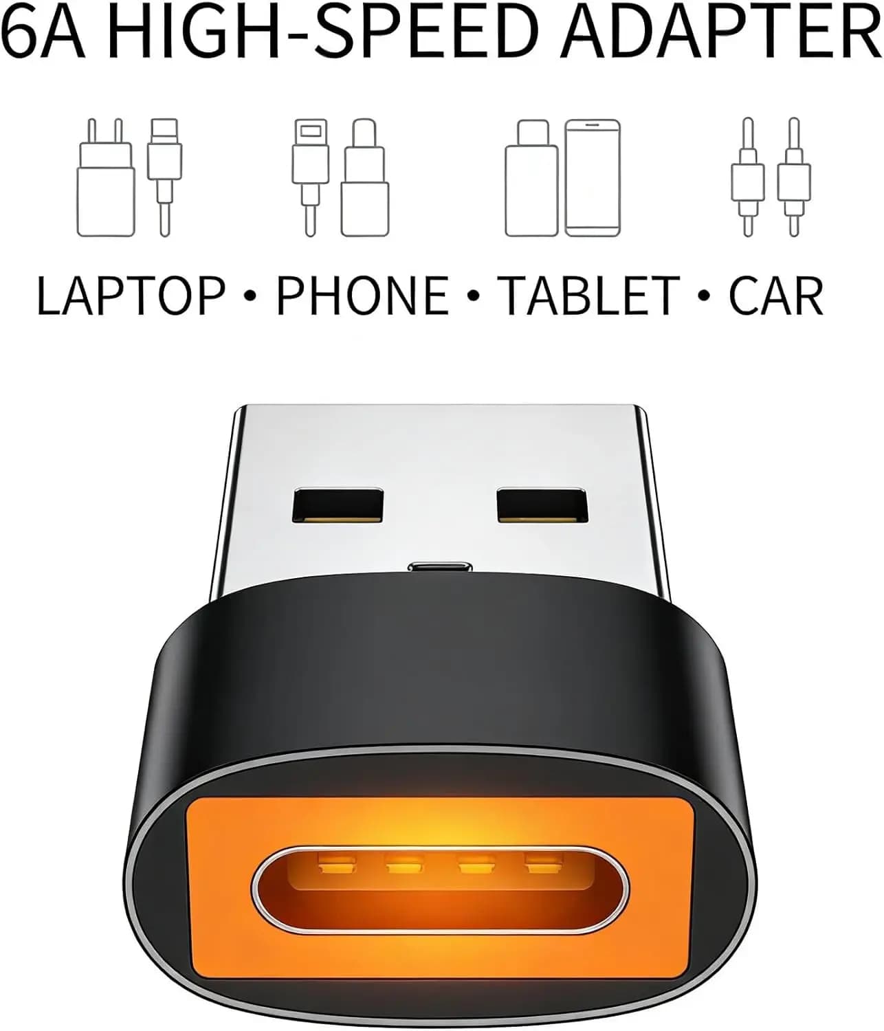 10A USB 3.0 Type C to USB A Adapter for External SSD HDD Fast Data Transfer MacBook iPad OTG Kit Set Case Holder