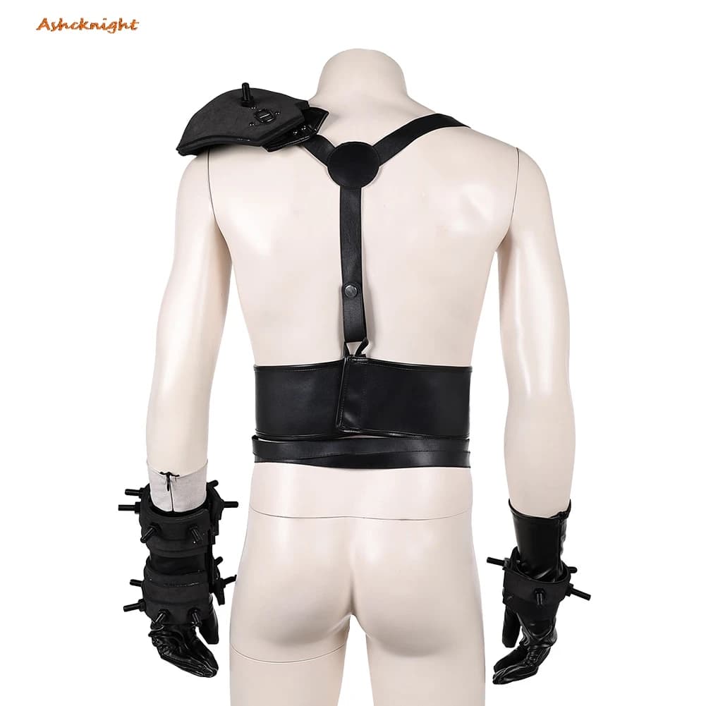 Anime Game Final Cosplay Fantasy Cloud Strife Waistband Belt Gloves Disguise Roleplay Outfits Suit Leather Halloween Costume