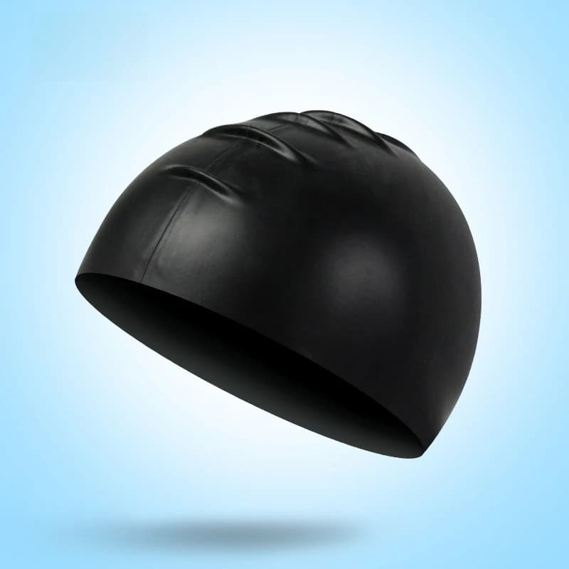 Ultra Simple Style Swimming Head Silicone Swimming Head Solid Color Long Hair Waterproof Head Guard Adult Game Training