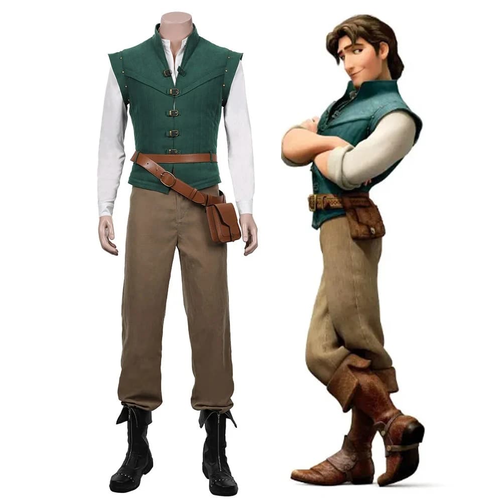 Flynn Rider Tangled Rapunzel Costume Cosplay Carnevale per adulti Uniforme Halloween Anime Costumi di Halloween