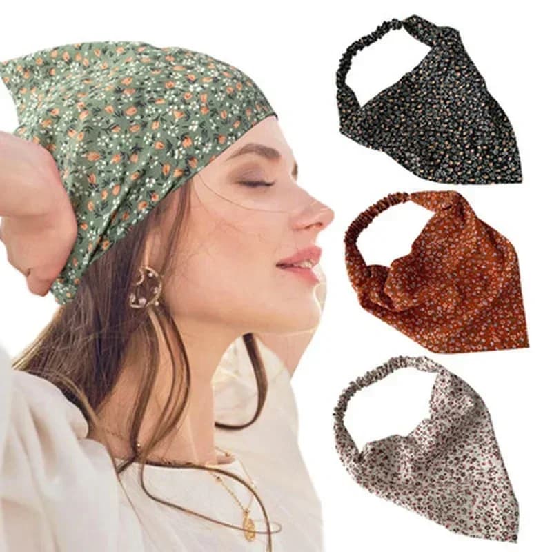 Fazzoletto Floral Copricapo Polso Wrap Head Scarf Triangular scarf Accessories Hairband Fashion Women Hats Creative Gifts