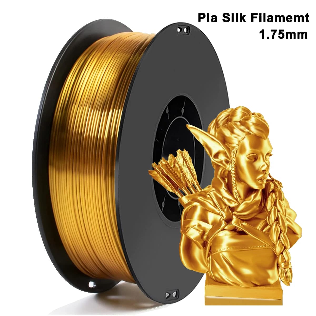 250g 500g 1Kg 3D Printer Filament PLA Silk Gold 1.75mm For 3D Printer Material Pla Gold Silk Filament Wire Vacuum Packing