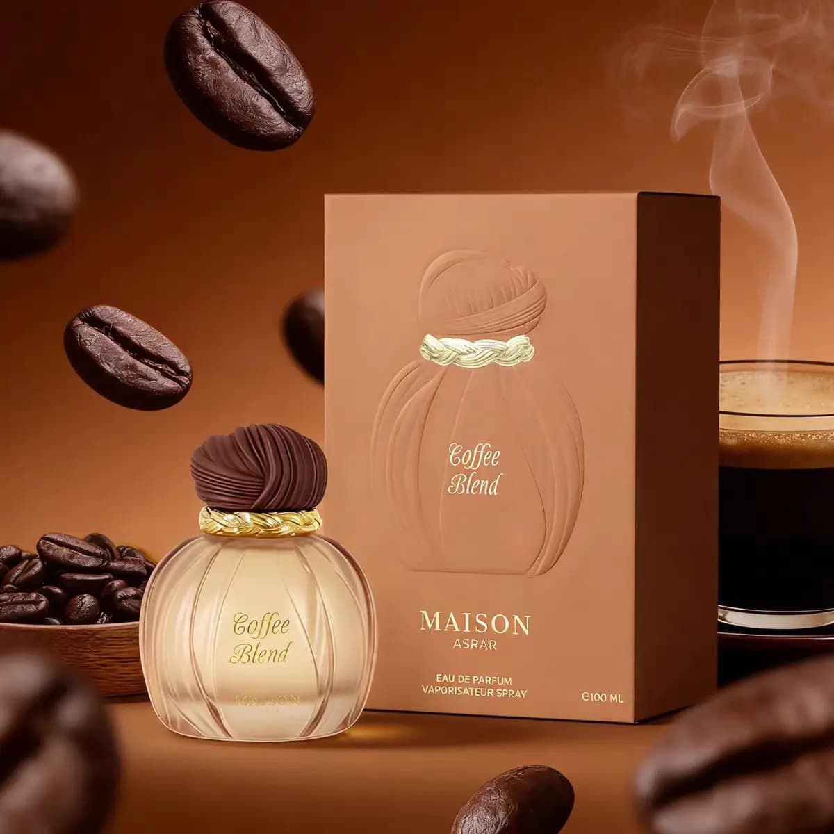 MASION | Caffè miscelato con profumo 3.4 oz, essenza leggera neutra, combinato con mandorle dolci, latte, caffè e vaniglia