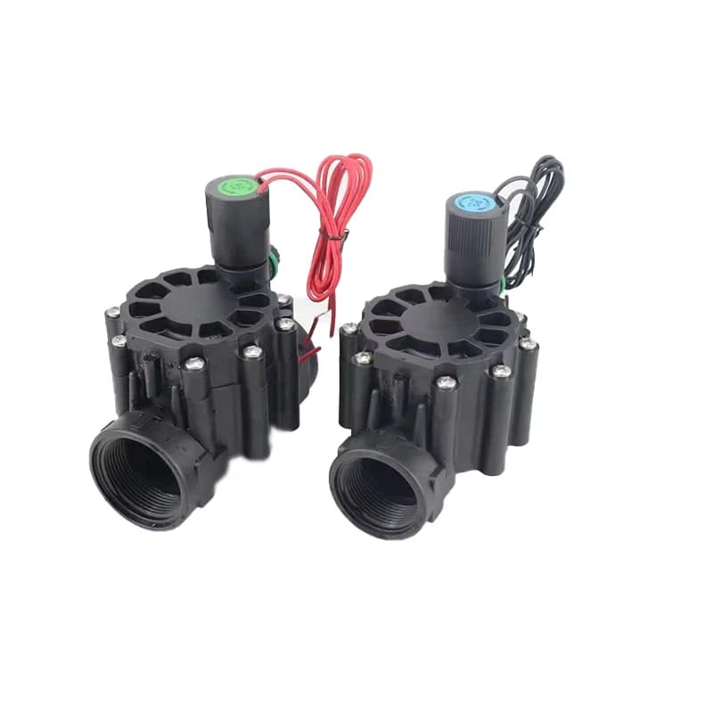 1/2 "3/4" 1 "Valvola a solenoide per irrigazione ad acqua normalmente chiusa 220V 12V 24V Valvola in nylon per l'irrigazione del paesaggio del giardino agricolo