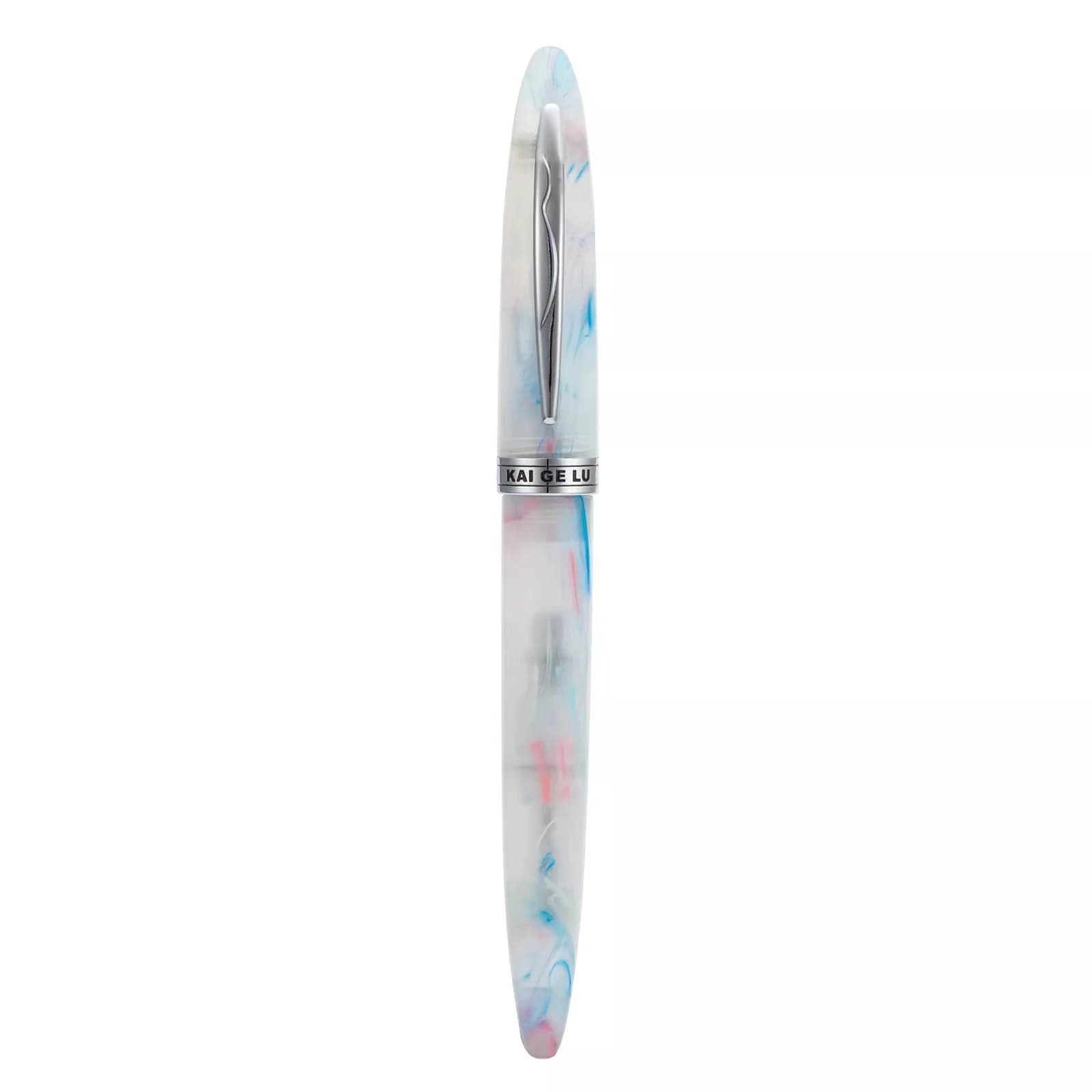 Kaigelu 222 Resin Fountain Pen EF F Nib Beautiful Marble Amber Pattern Ink Pen Writing Office Business Students Gifts Stationery