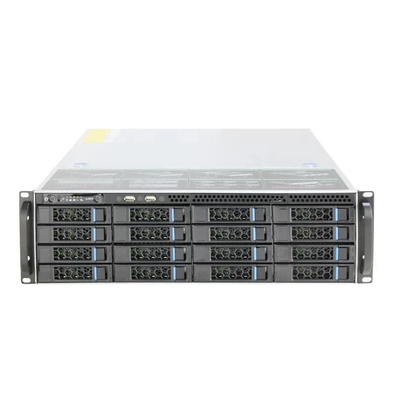 Super Huge Storage 24 Bays 4u Hotswap Rack NVR NAS Server Chassis S46524 for Chia Mining Storage Server Chassis