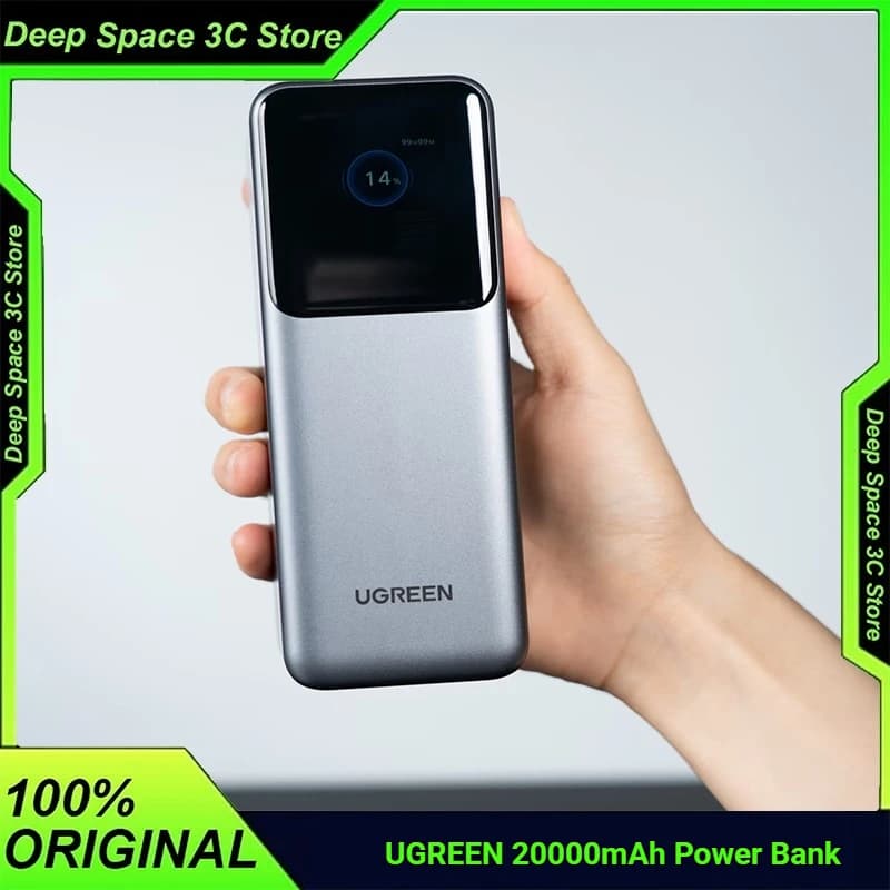 UGREEN 20000mAh Power Bank 200W Ricarica rapida Cavo integrato da 65CM Batteria esterna portatile per iPhone17 Pro Notebook portatile