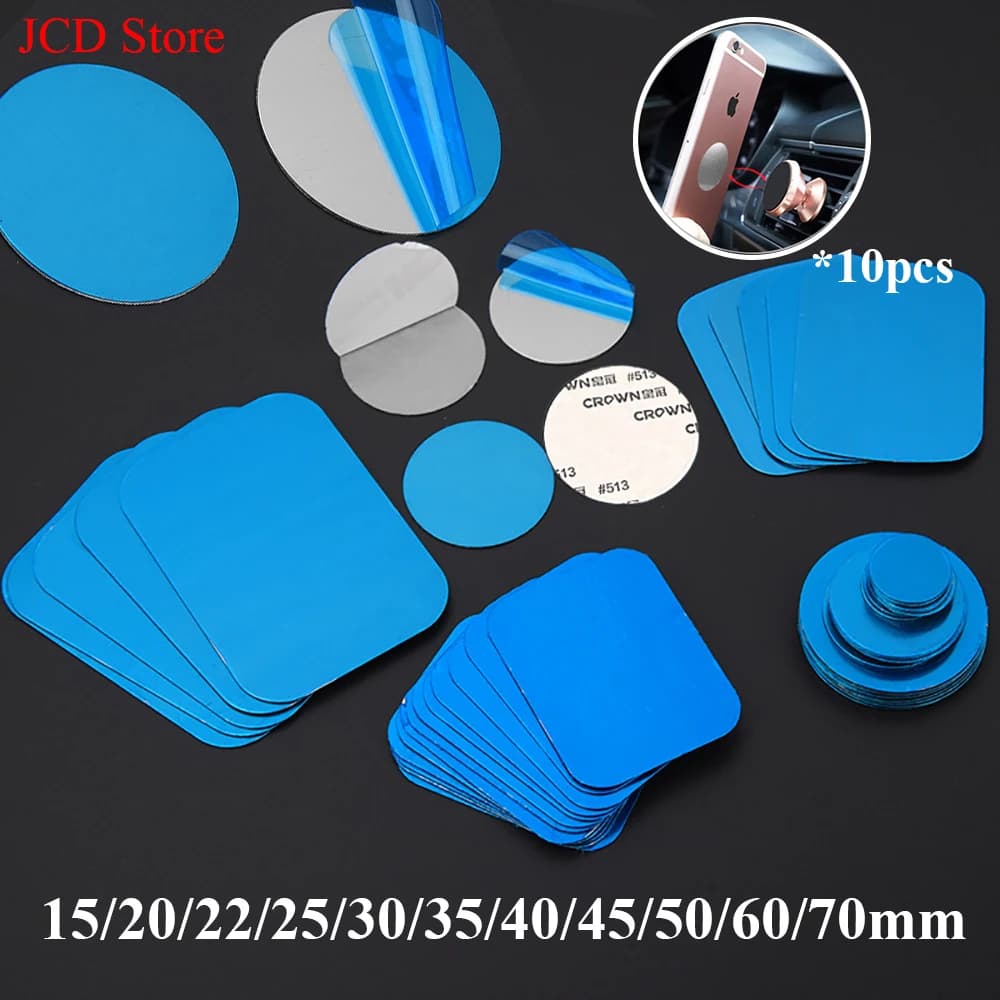 Disco sottile con piastra metallica per supporto magnetico per telefono per auto Disco adesivo in lamiera di ferro per supporto per supporto per auto per telefono da scrivania con tablet magnetico rotondo