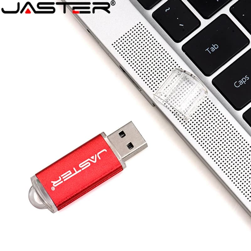 JASTER New USB 2.0 Flash Drive 64GB con portachiavi 32GB pen drive 16GB 8GB 4GB Memory stick 9 colori Creative U disk per Laptop