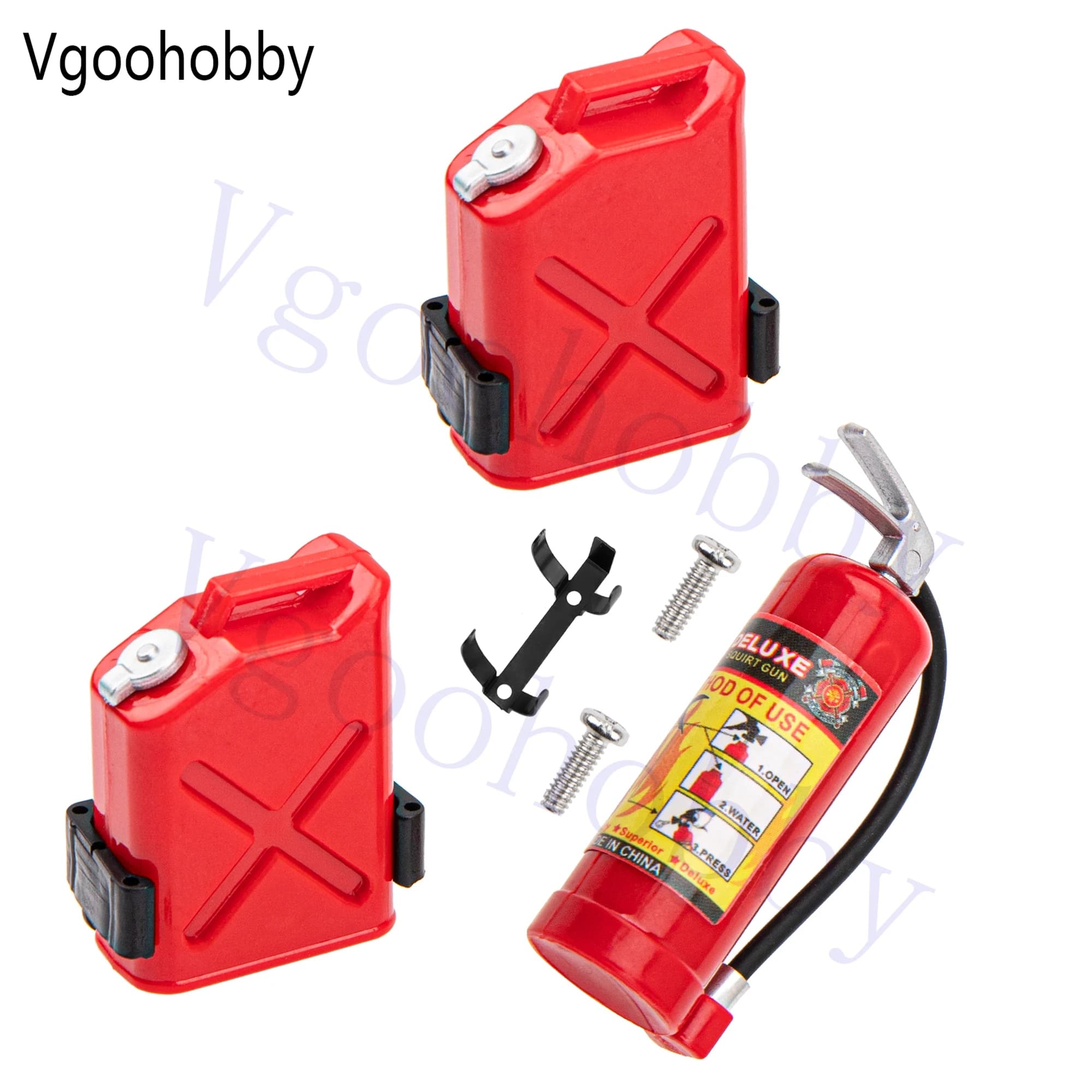 RC Simulazione Decorazione Plastica Mini Serbatoio Carburante e Estintore per Traxxas TRX4 Axial SCX10 Redcat Gen7 1/10 RC Crawler