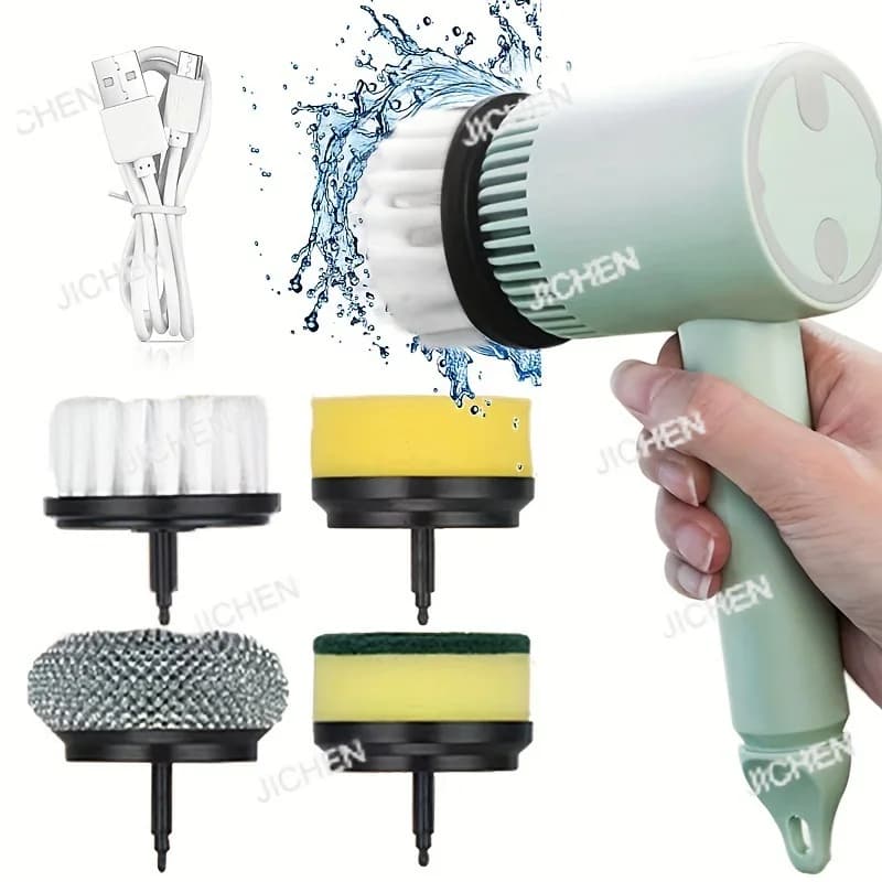 Neu versandte Artikel Spazzola per pulizia elettrica multifunzionale Pulizia della toilette domestica Spazzola per pulizia della cucina portatile Wireless