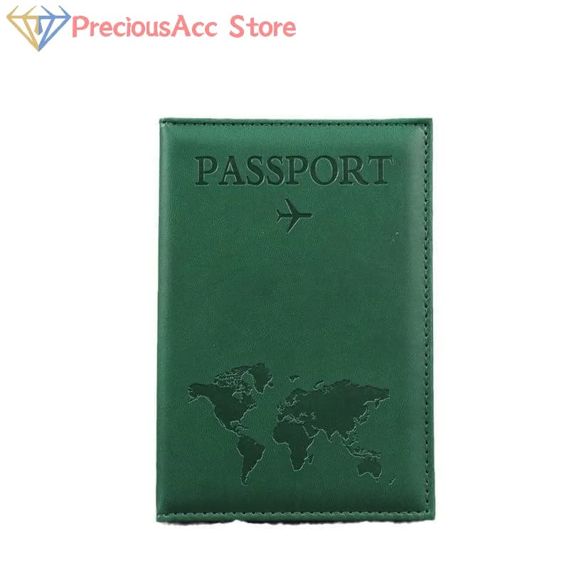 1PC PU Leather Passport Holder Travel Wallet Card Organizer ID Document Sleeve for Men Women Compact Protective Cover