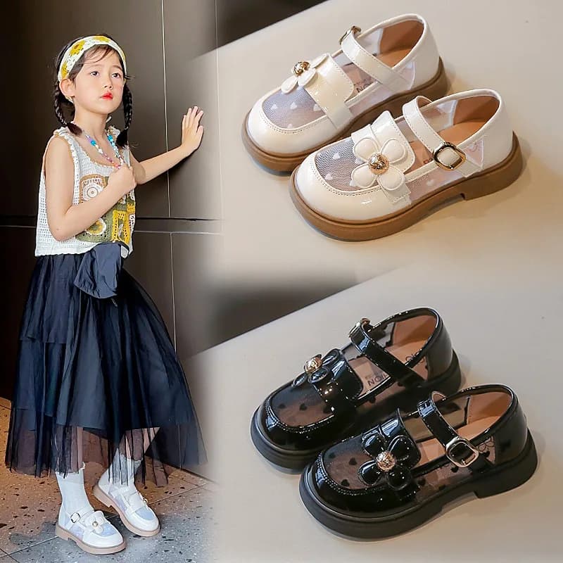 Scarpe in rete per ragazze primavera estate nuove scarpe da scuola mocassino con suola morbida principessa traspirante scavato coreano