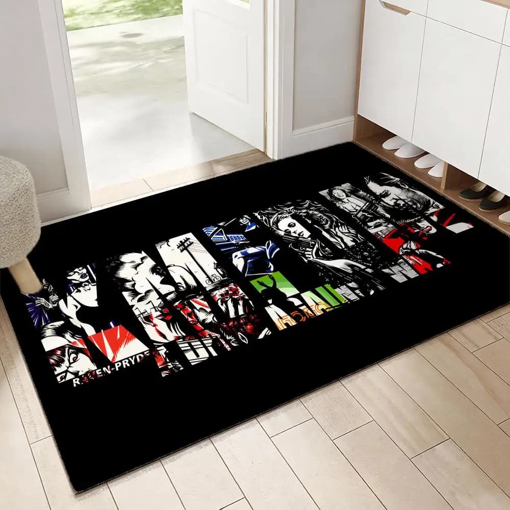 k-KMFDMss band DIY Sticky Floor Mat for soft and thick flannel door, non-slip carpet for living room, home decoration
