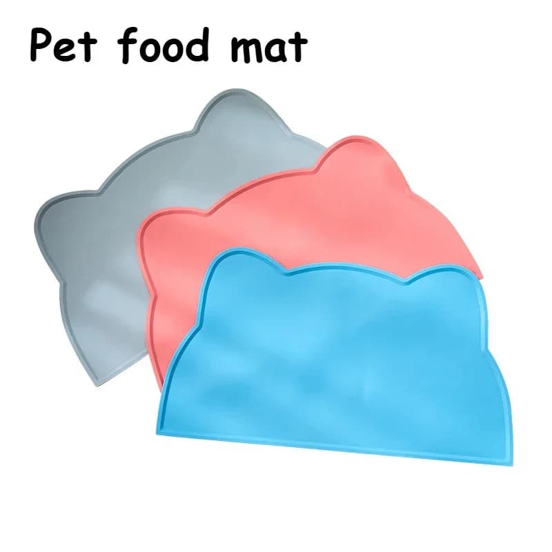 Pet Food Mat Silicone Placemat for Dogs and Cats, Non-Slip Waterproof Dog Bowl Mat, Easy Clean Floor Feeding Mat for Pet Bowls,