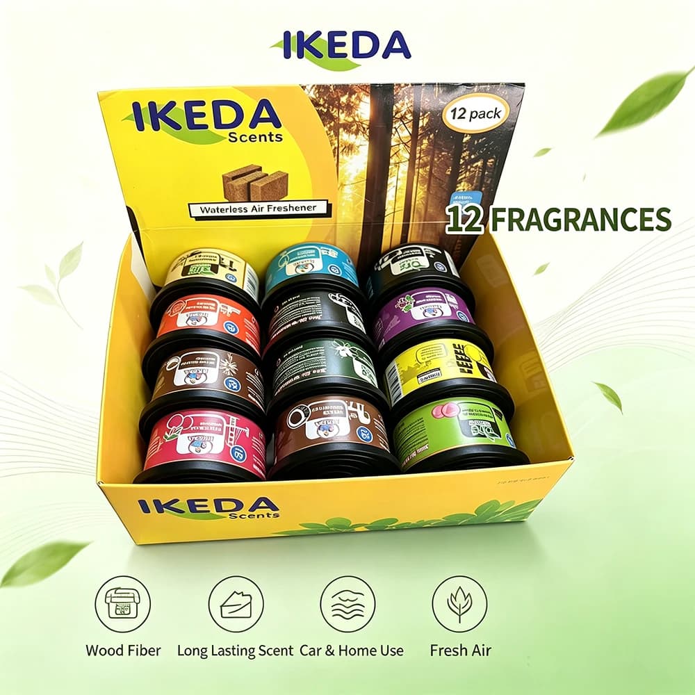 Car Flavoring Perfume Canned Car Air Fresheners Long-Lasting Auto Aromatherapy Wood Blocks Coffee Flavor Car Deodorant Supplies