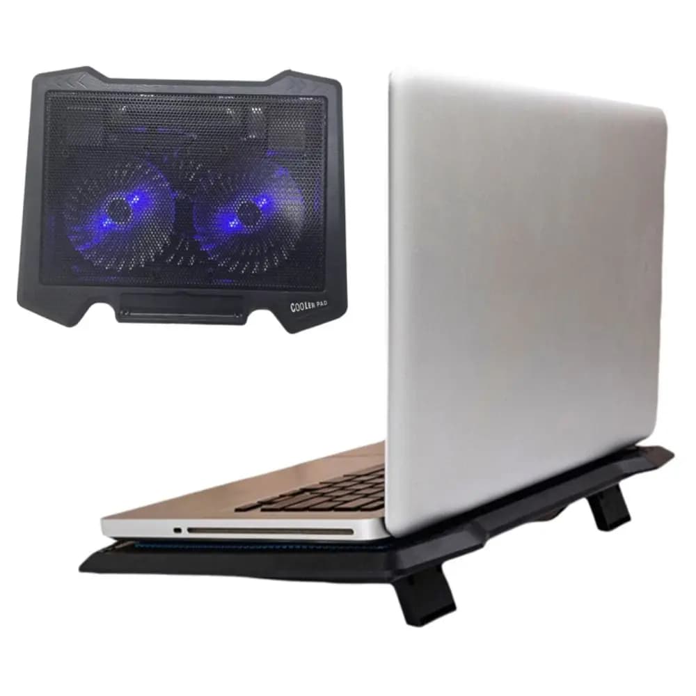 13 14 15.6 17 inch Laptop Cooling Pad LED Light USB Powered Laptop Stand Base Heat Dissipation Gaming Notebook Cooling Fan