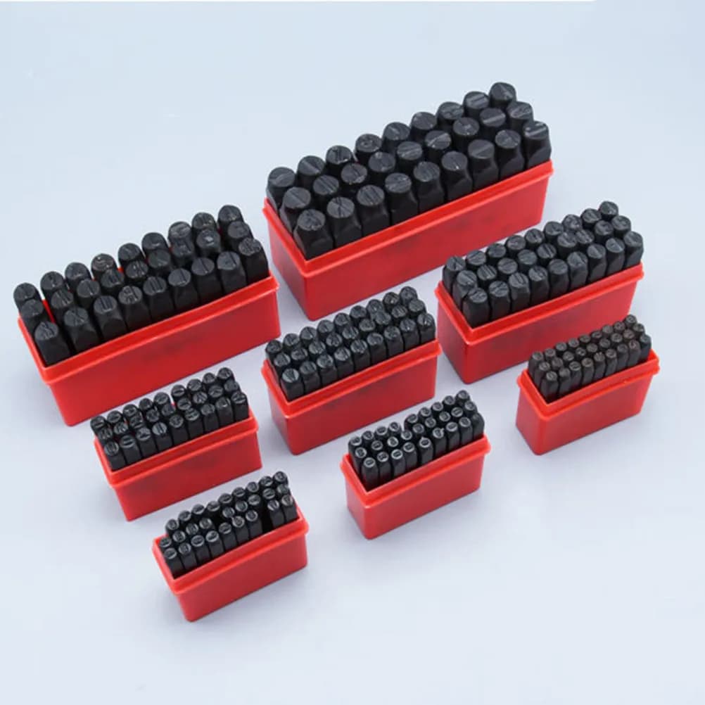 Set di 36 punzoni con lettere e numeri da 4 mm in acciaio al carbonio, strumento per incisione di lettere e numeri, per artigianato, fai da te, creazione di gioielli.