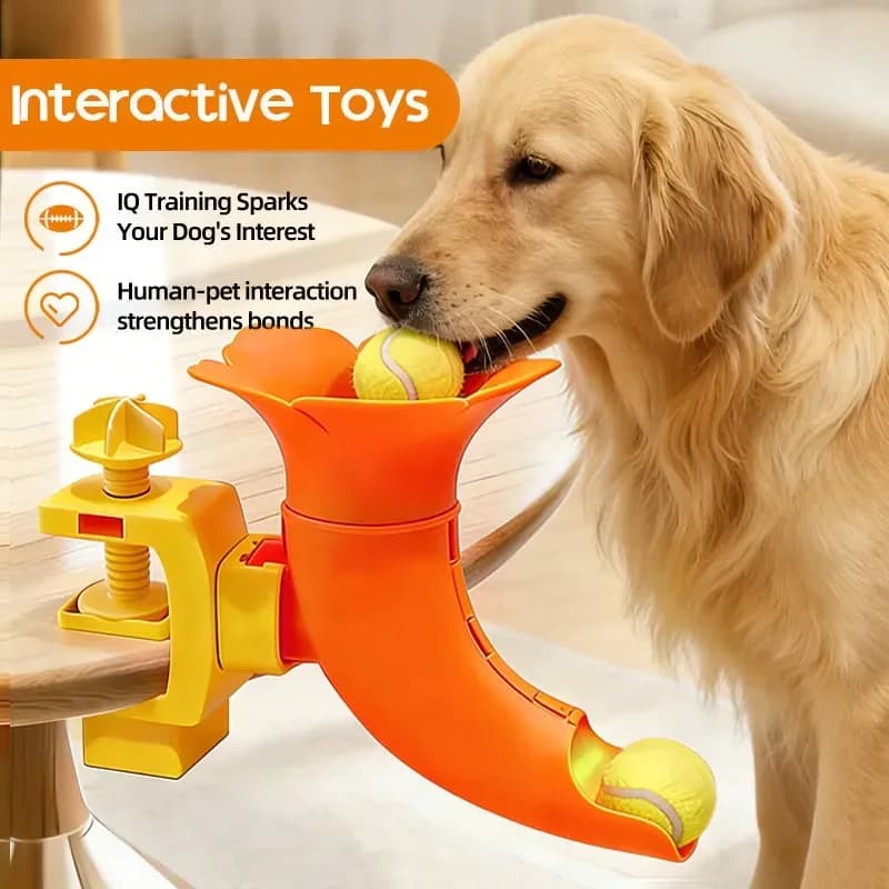 for Pet Automatic Ball Launcher Interactive Feeder Tennis Thrower for Dogs and Cats