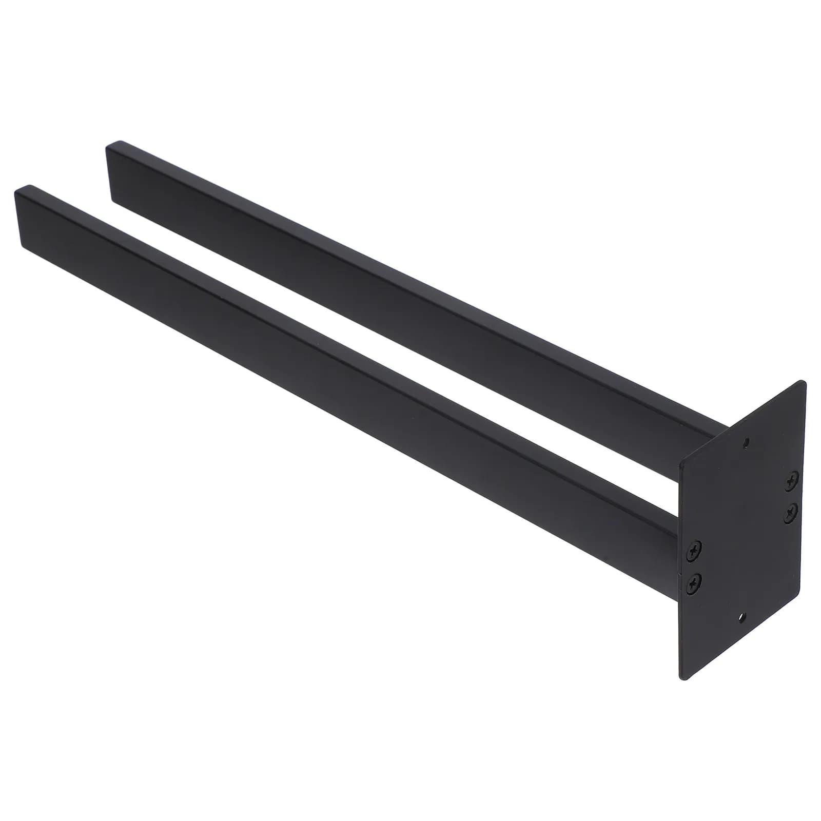 Double Bath Towel Bar Wall Mounted Bathroom Rack Holder Space Saving Hanger Accessory