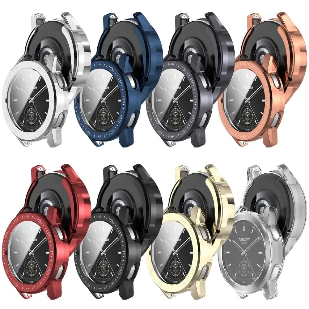New Full Cover TPU Case Bumper Smart Screen Protector Accessories Watchband Protective Shell for Xiaomi Watch S3