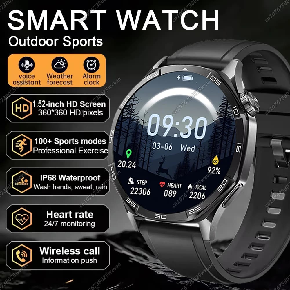 Bluetooth Call Smart Watch Men Watch7 Heart Rate Blood Oxygen AI Voice Assistant Waterprof Smartwatch Women For Android iOS Ht30