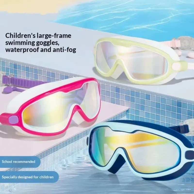 New Professional Children Swimming Goggles Caps Waterproof Diving Goggles Anti Fog Competition Training Swimming For Boys Girls