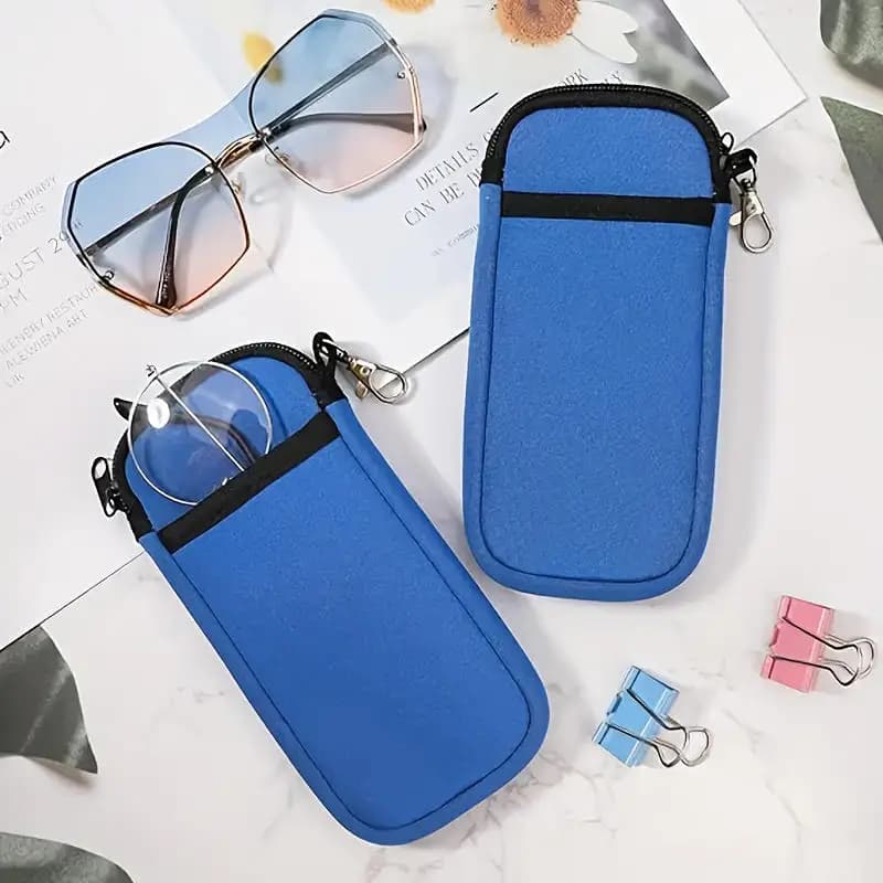 Borsa per occhiali da sole alla moda Custodia in vetro Custodia per cellulare Portafoglio Borse portaoggetti Custodia per occhiali portatile Borsa per occhiali