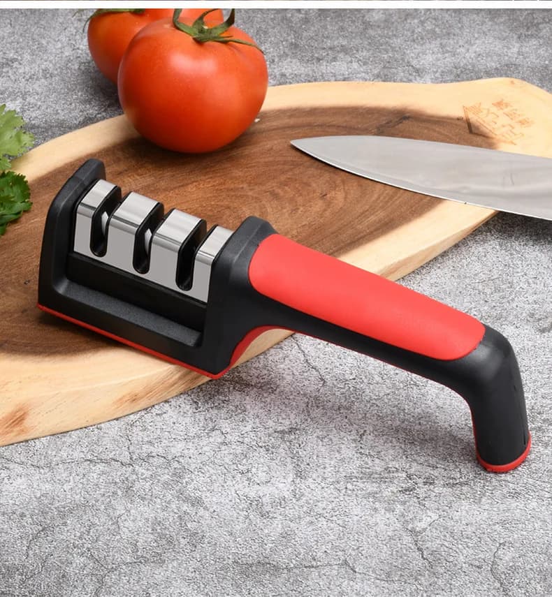 Affilacoltelli manuale professionale, affilacoltelli da cucina multi-angolo per uso domestico, portatile e durevole