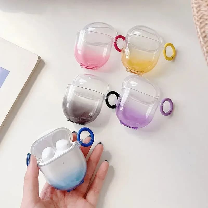 Transparent Gradient Colorful Earphone Case For Xiaomi Redmi Buds 3 Pro/4 Wireless Earphone Cover Headset TPU Clear Box Bag