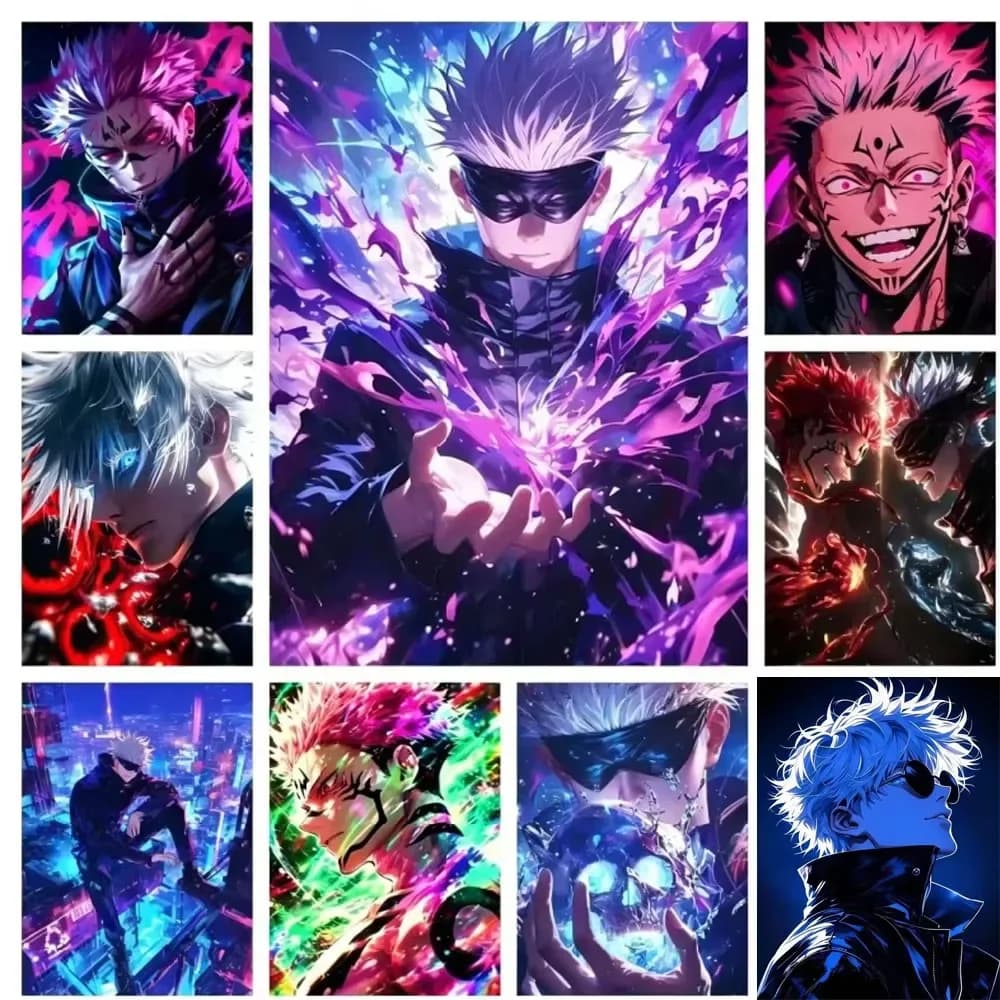Diamond Painting Jujutsu Kaisen Satoru Comic Gojo Satoru Sukuna Mosaic Handmade Artwork Round/Square Diamonds Gift Home Decor