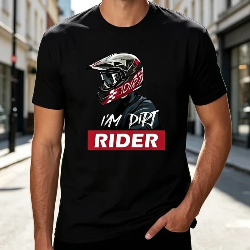 Cool Biker Graphic Tee Shirt 100% Cotton Summer Casual Short Sleeve T-shirt for Adults Motorcycle Helmet Graphic T-shirt