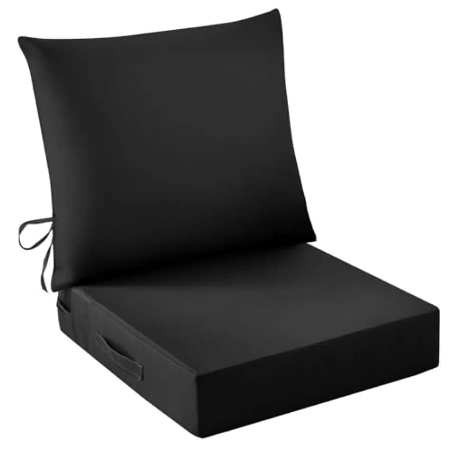 Set di cuscini per sedie da esterno impermeabili e resistenti allo sbiadimento, cuscini per sedie da patio, cuscini per mobili da esterno 24 x 24 x 5,75