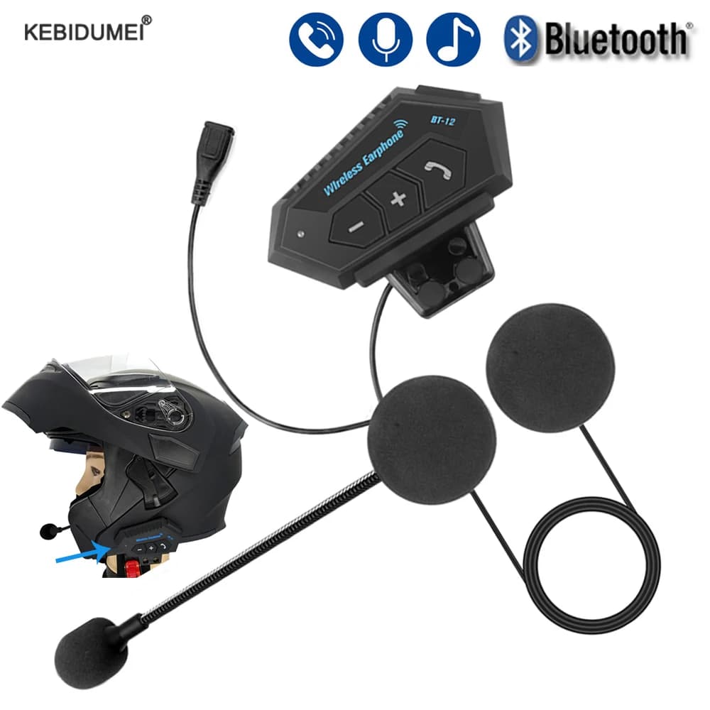 Cuffie per casco da motociclista Cuffie Bluetooth 5.0 Auricolari wireless Cuffie per motore Auricolari per bici Auricolari stereo vivavoce
