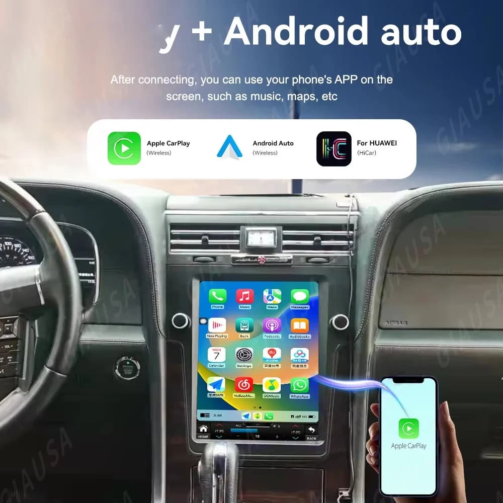 Y Android Automotive Multimedia Per Lincoln Navigator 2014 2015 2016 2017 Carplay Auto GPS Navi Radio Coche Con Lettore Bluetooth