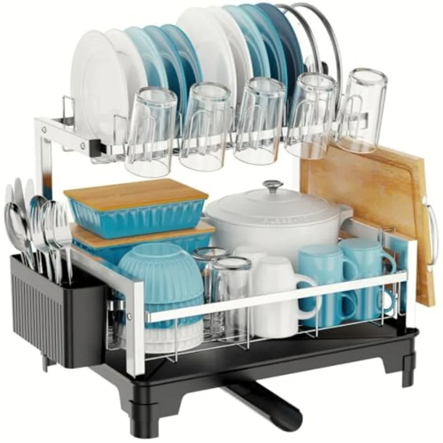 2-level stainless steel cutters with cutting and automatic drain for kitchen top, compact and anti-rust