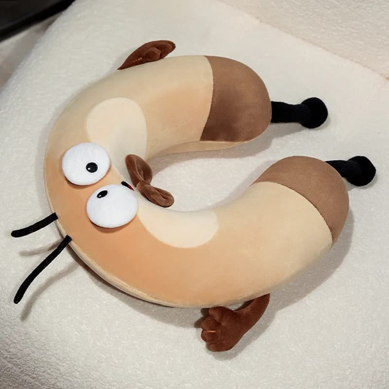 Divertente cuscino per il collo a U a forma di scarafaggio Cuscino per il collo a forma di U per ufficio Cuscino per poggiatesta da viaggio portatile per aereo per auto