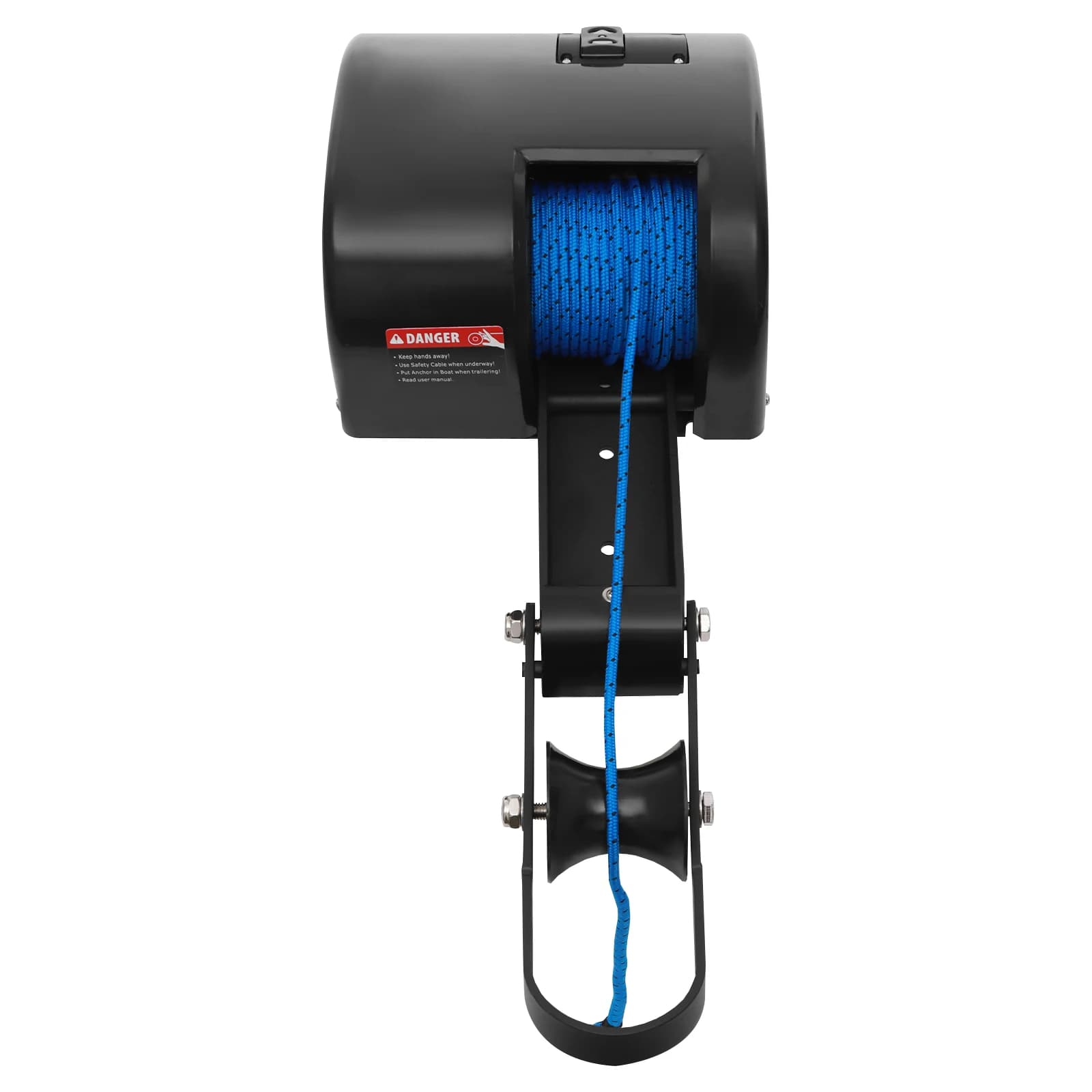 Boat Marine 35LBS Electric Anchor Winch Remote Control Electric Boat Winch ABS Steel Stainless Steel, Rustproof, 100FT Rope 700LBS Breaking Strength