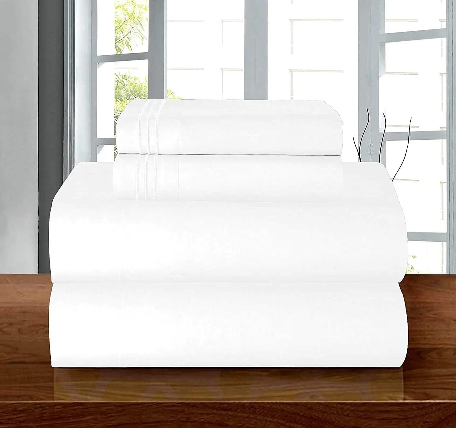 Luxury Soft 1500 Premier Egyptian 4-Piece Premium Hotel Quality Wrinkle Resistant Coziest Bedding Set, All Around Elastic Fitted